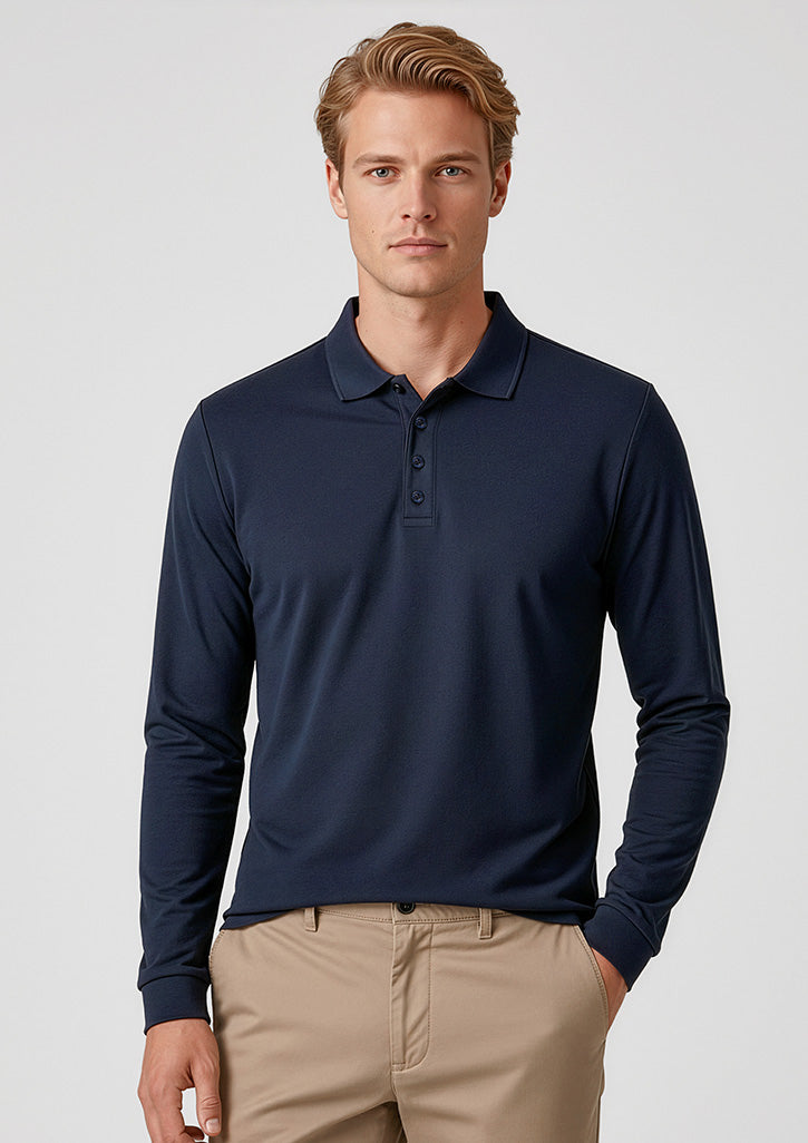 Mens Action Long Sleeve Polo