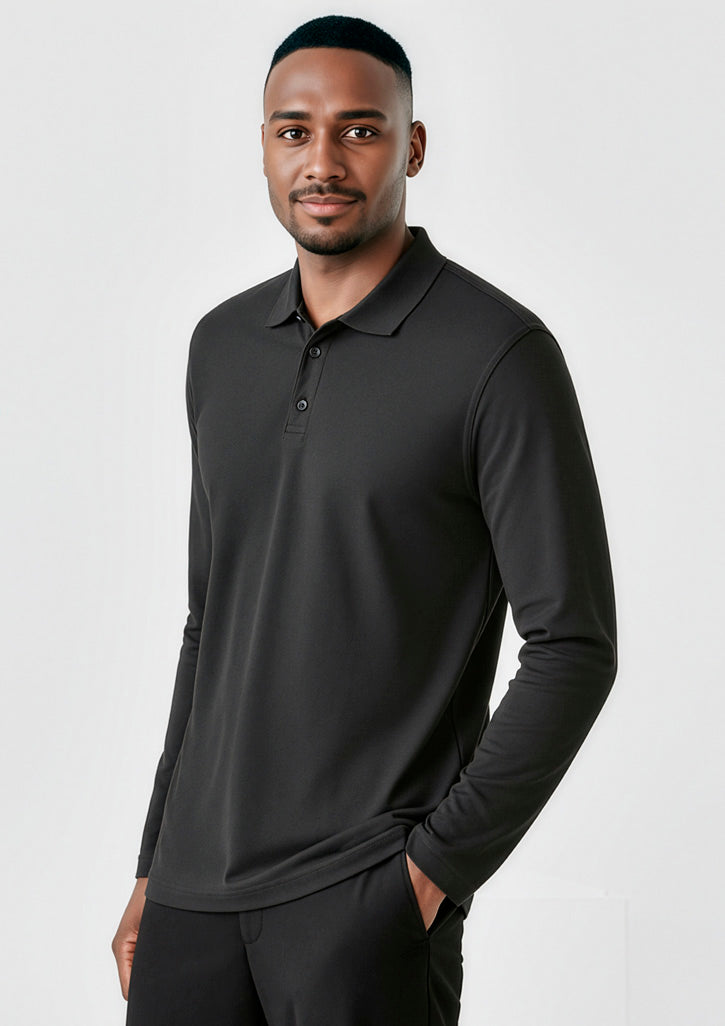 Mens Crew Long Sleeve Polo