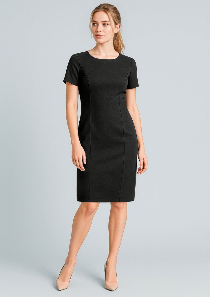 Womens Cool Stretch Short Sleeve Shift Dress