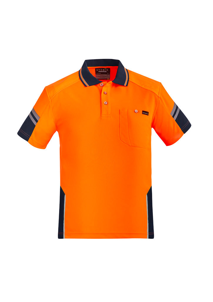 Mens Hi Vis Reinforced Squad Short Sleeve Polo