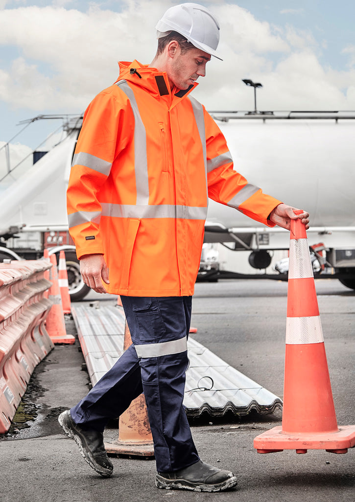 Mens Hi Vis X Back Heavy Duty Waterproof Jacket