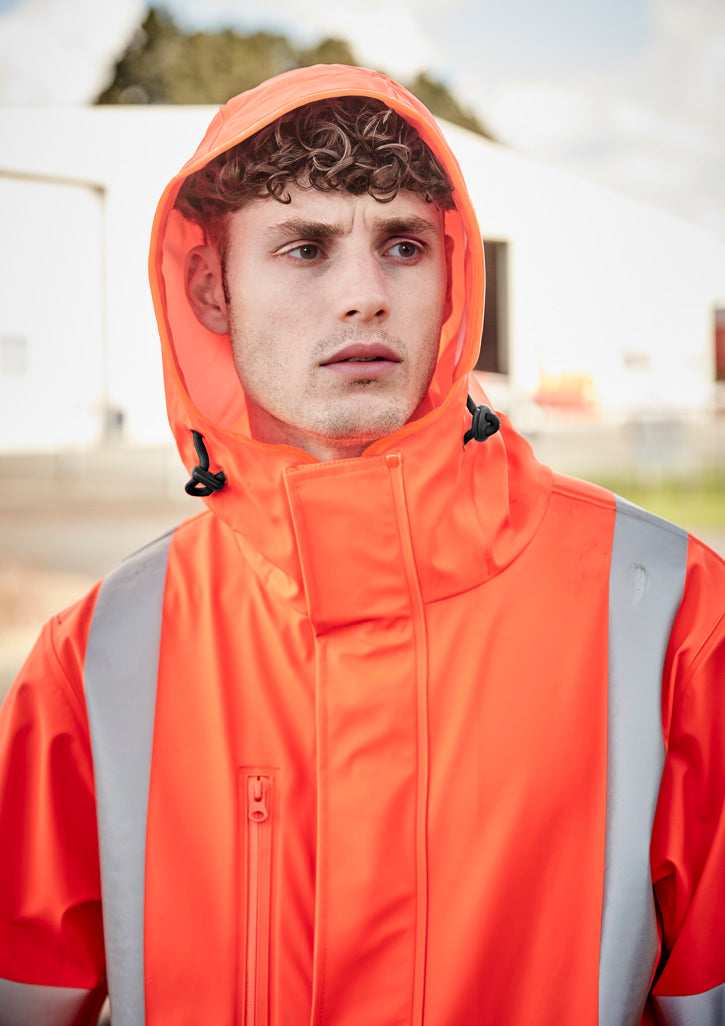 Mens Hi Vis X Back Heavy Duty Waterproof Jacket