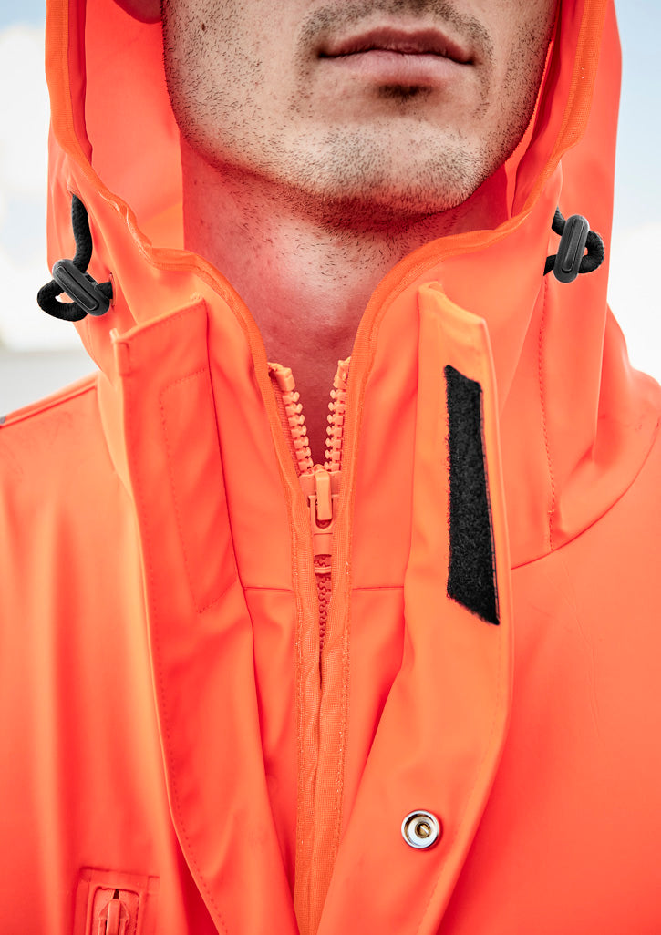 Mens Hi Vis X Back Heavy Duty Waterproof Jacket