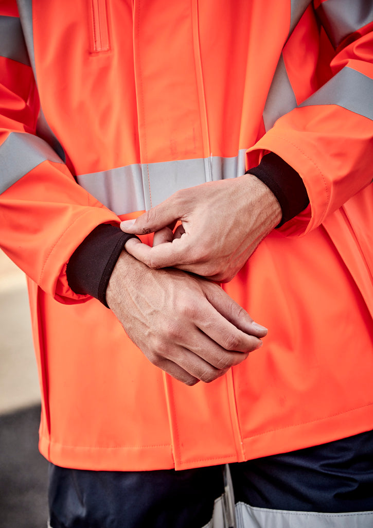 Mens Hi Vis X Back Heavy Duty Waterproof Jacket