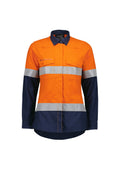 Womens Orange Flame Lightweight Ripstop Taped Shirt